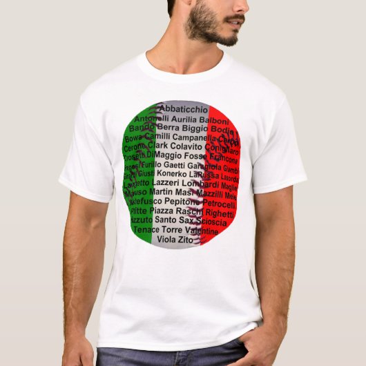 Italienische Baseball-Spieler T-Shirt (Vorderseite)