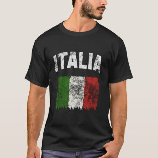 Italienische bedrängte italienische Flagge T-Shirt