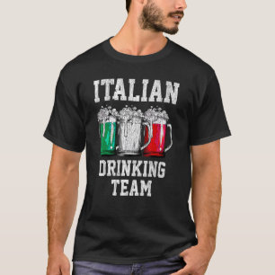 Italienische Bier trinkende Team Land Italien Flag T-Shirt