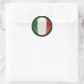Italienische Blasen-Flagge Runder Aufkleber (Tasche)