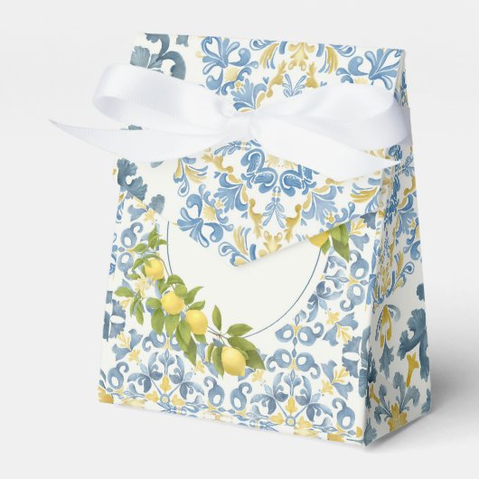 Italienische Blaue Fliesen-Limonelle Geschenkschachtel (Vorderseite)