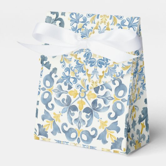 Italienische Blaue Fliesen-Limonelle Geschenkschachtel (Vorderseite)