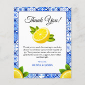 Italienische Blue Tile Lemon Kinderdusche Danke Ka (Vorderseite)