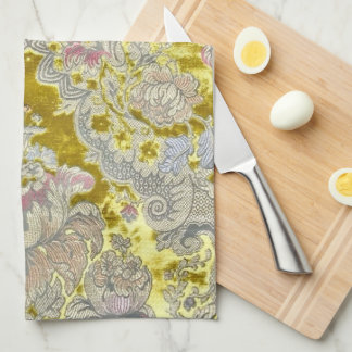 Italienische Blume Pink Paisley Geschirrtuch