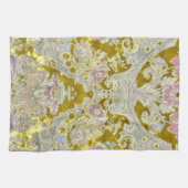 Italienische Blume Pink Paisley Geschirrtuch (Horizontal)