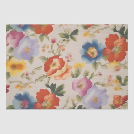 Italienische Blume Print Decoupage / Seidenpapier (Vorderseite)