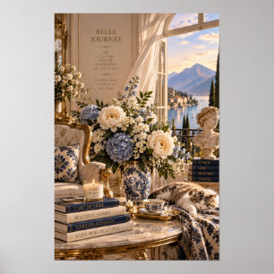 Italienische Blumenwandkunst im Vintage-Stil von d Poster