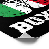 Italienische Boxhandschuhe Italienisches Flaggenbo Poster (Ecke)