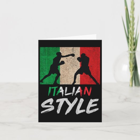 Italienische Boxstil Italien Boxmännchen Karte (Vorderseite)