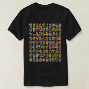 Italienische Brainrot 90 Meme Charaktere T-Shirt