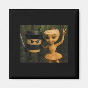 Italienische Brainrot Ballerina Cappuccina Cappucc Magnet