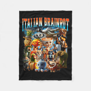 Italienische Brainrot-Charaktere Lustiges Meme Bel Fleecedecke