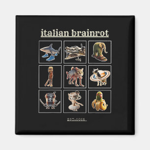 Italienische Brainrot-Charaktere Meme Gen Z Funny  Magnet