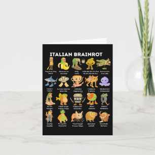 Italienische Brainrot Meme für Kinder Jungen Männe Karte