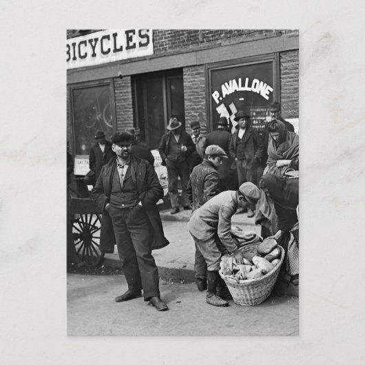 Italienische Brotverkäufer: 1900 Postkarte (Vorderseite)