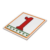 Italienische Buchstaben und Zahlen Fliese (Seite)