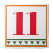 Italienische Buchstaben und Zahlen, Zahlen bearbei Fliese (Vorderseite)