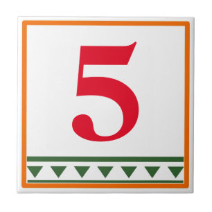 Italienische Buchstaben und Zahlen, Zahlen bearbei Fliese