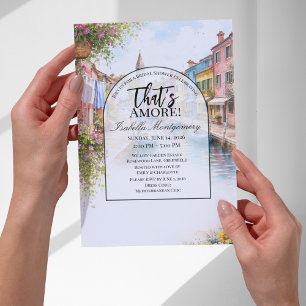 Italienische Burano That’s Amore Bridal Shower Einladung