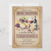 Italienische Charcuterie Weinprobe 21. Geburtstag Einladung (Vorderseite)
