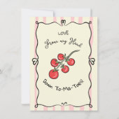 Italienische Cherry Tomato Babydusche Einladung (Rückseite)