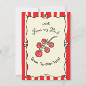 Italienische Cherry Tomato Babydusche Einladung (Rückseite)