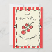 Italienische Cherry Tomato Babydusche Einladung (Rückseite)