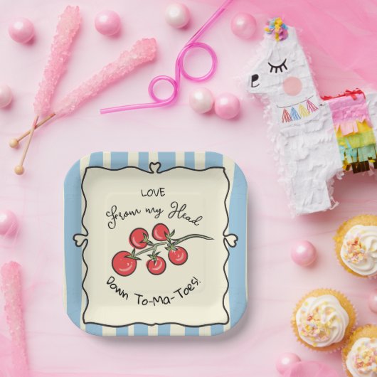 Italienische Cherry Tomato Babydusche Pappteller (Party)