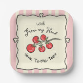 Italienische Cherry Tomato Babydusche Pappteller (Vorderseite)