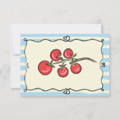 Italienische Cherry Tomato Bücher für Kinder Einladung (Rückseite)