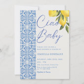 Italienische Ciao Baby Amalfi Babydusche Einladung (Vorderseite)