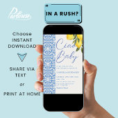 Italienische Ciao Baby Amalfi Babydusche Einladung