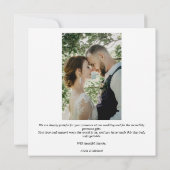 Italienische Comer Hochzeit Dankeskarte (Rückseite)