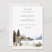 Italienische Comer Hochzeit Save The Date (Vorderseite)