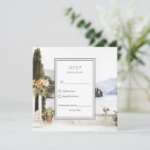 Italienische Comer See - Italienische Hochzeitkart (Stehend Vorderseite)