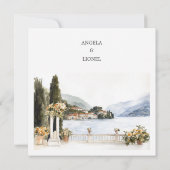 Italienische Comer See - Italienische Hochzeitkart (Rückseite)