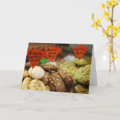 Italienische Cookies Leere Grußkarte Karte (Gelbe Blume)