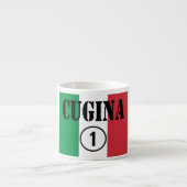 Italienische Cousin-Mädchen: Cugina Numero UNO Espressotasse (Vorderseite)