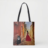 Italienische Dame in Red Tuxedo Kunstvoll wandern Tasche (Vorderseite)