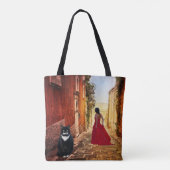 Italienische Dame in Red Tuxedo Kunstvoll wandern Tasche (Rückseite)