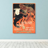 Italienische Destillerie Vintag Jugendstil Liquor Leinwanddruck (Insitu (Holzboden))