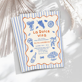 Italienische Dusche La Dolce Vita Bridal Einladung