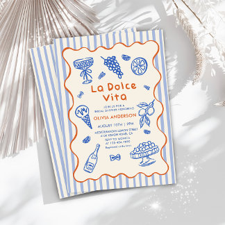 Italienische Dusche La Dolce Vita Bridal Einladung