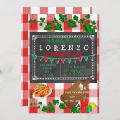 Italienische Einladung zum 1. Geburtstag (Vorne/Hinten)