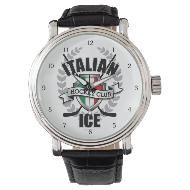 Italienische Eishockey-Uhr Armbanduhr (Vorderseite)