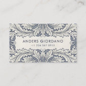 Italienische Elegance Damask Sole Owner Company Visitenkarte (Vorderseite)