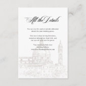 Italienische Elegance Illustrierte Hochzeitsgast D Begleitkarte (Vorderseite)