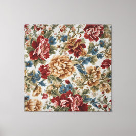 Italienische Elegante Rose Rot und Golden Leinwanddruck