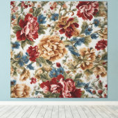 Italienische Elegante Rose Rot und Golden Leinwanddruck (Insitu (Holzboden))