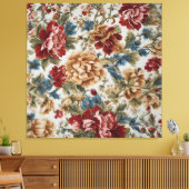Italienische Elegante Rose Rot und Golden Leinwanddruck (Insitu (Wohnzimmer))